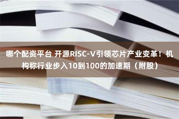 哪个配资平台 开源RISC-V引领芯片产业变革！机构称行业步入10到100的加速期（附股）