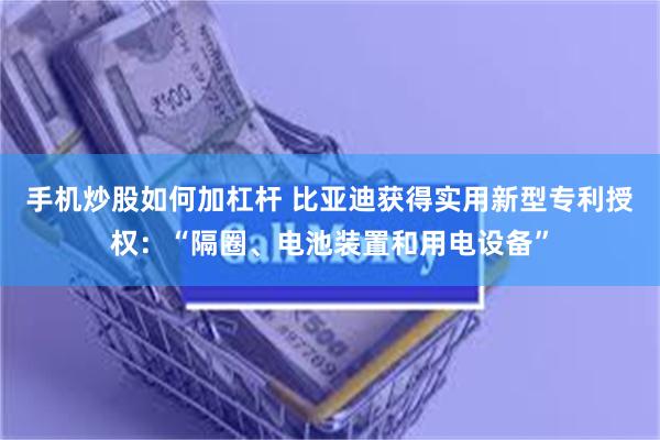 手机炒股如何加杠杆 比亚迪获得实用新型专利授权：“隔圈、电池装置和用电设备”